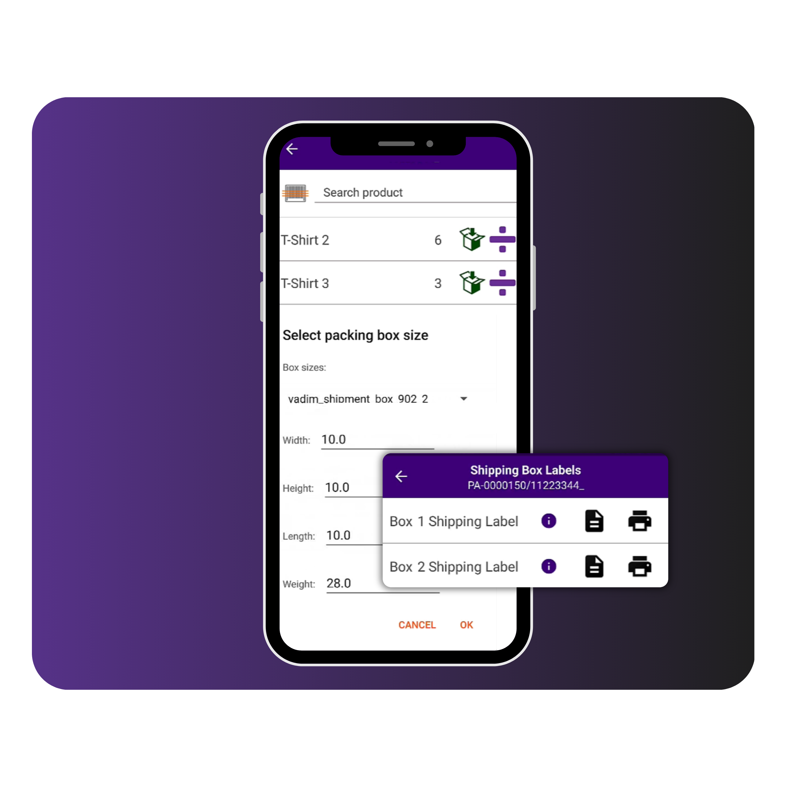 Packing workflow in PULPO WMS