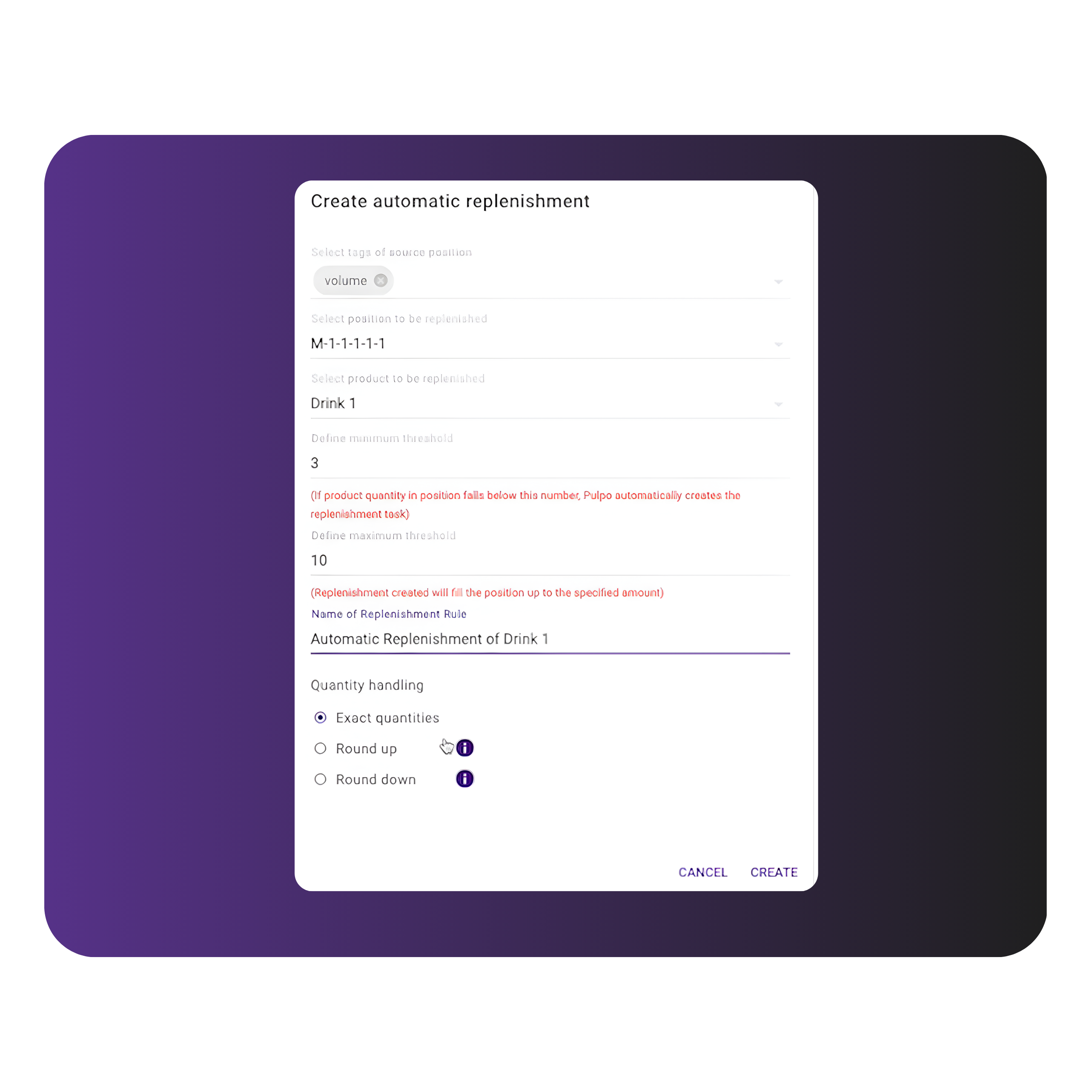 Replenishment workflow in PULPO WMS