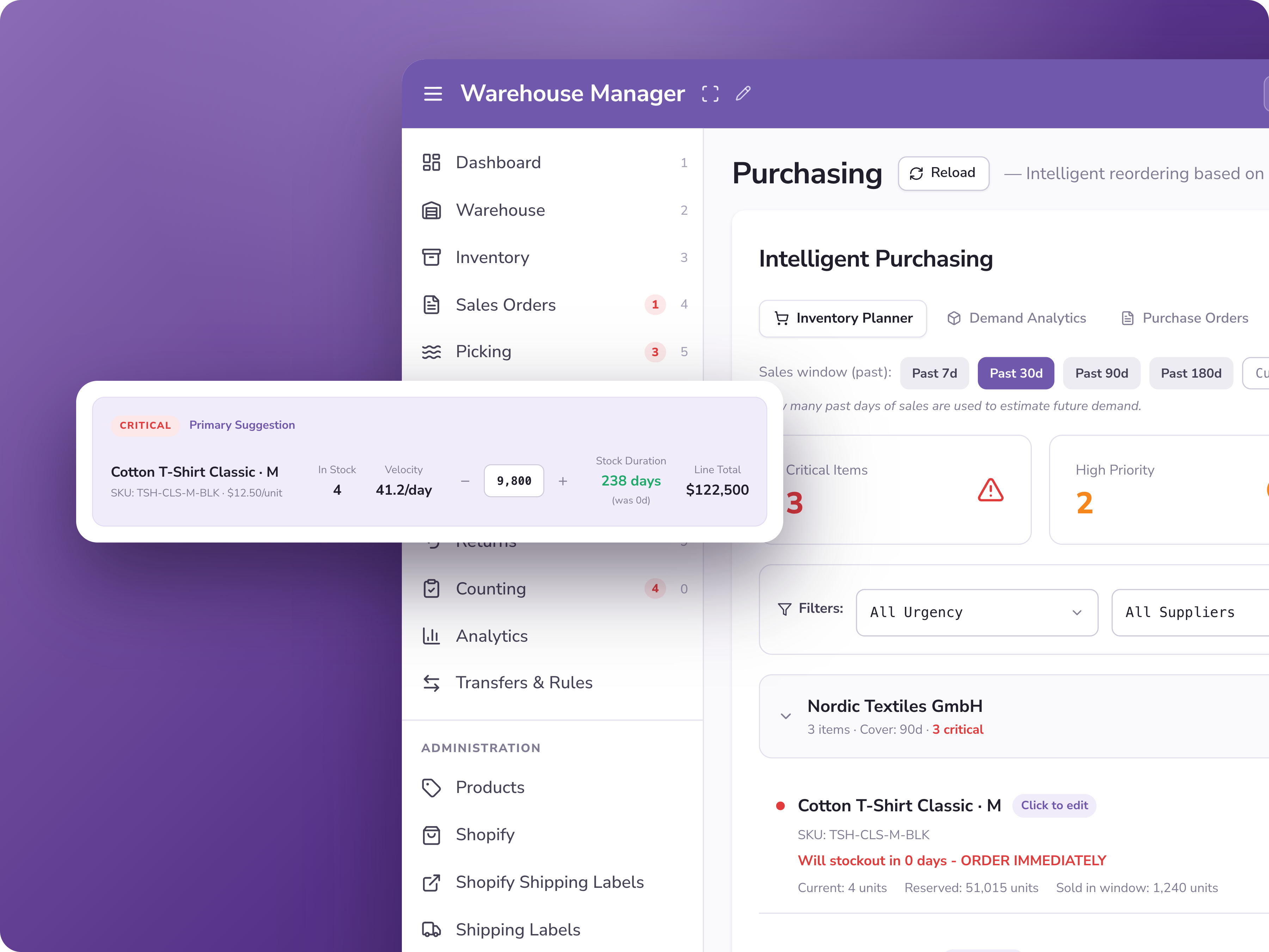 Replenishment workflow in PULPO WMS