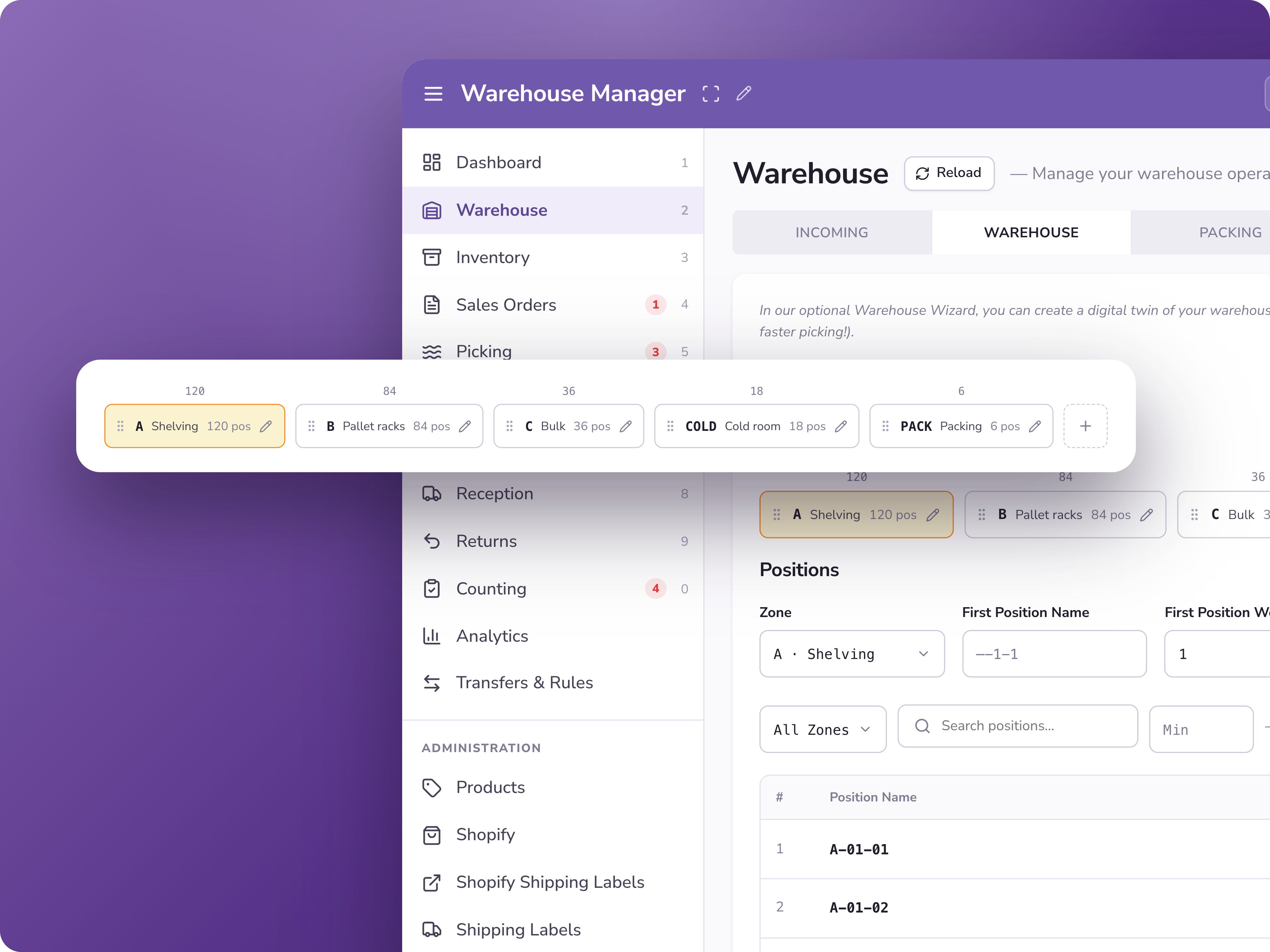 Putaway workflow in PULPO WMS